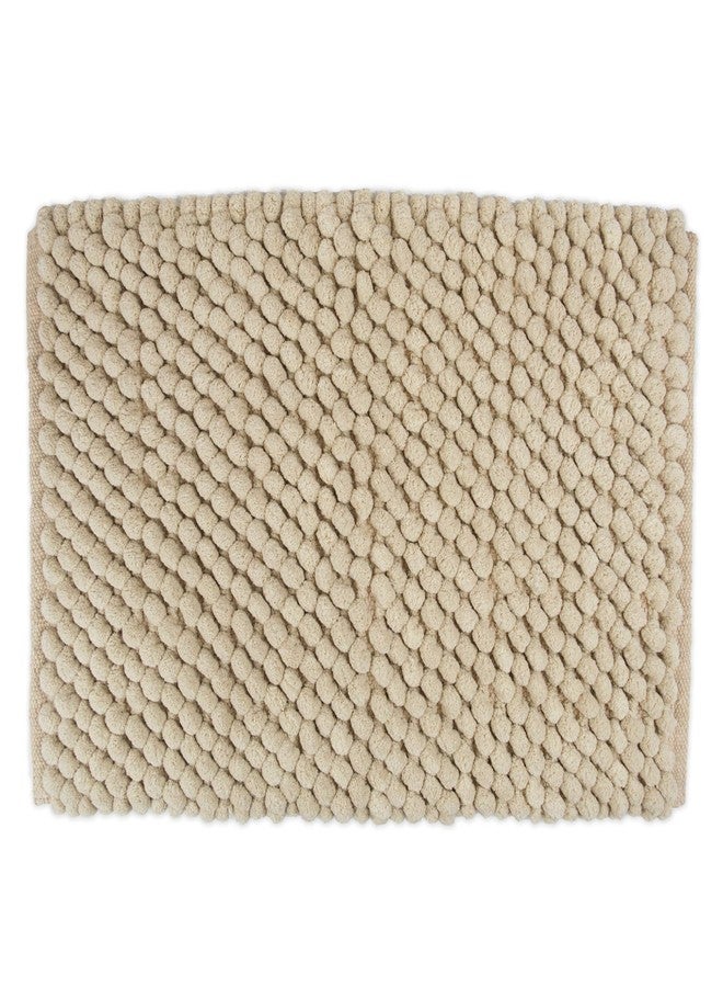 DII Ultra Soft Chenille Bath Mat, Chunky Popcorn Bath Rug, 17x24", Taupe - Image 1